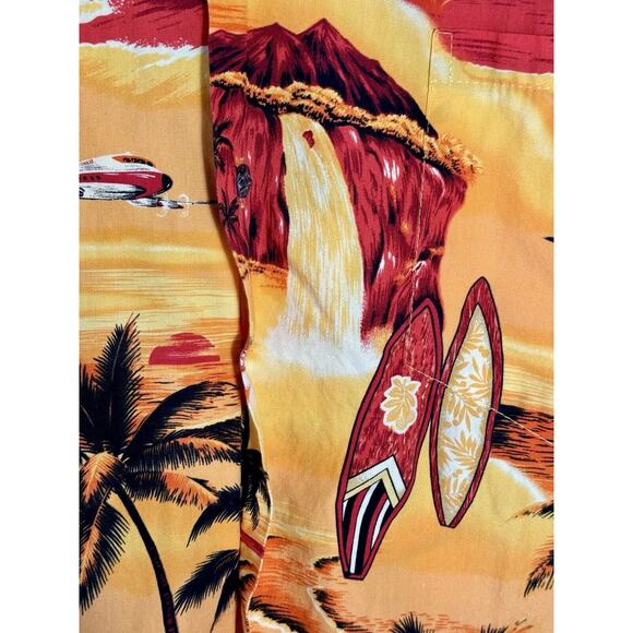 Royal Creations Hawaiian Shirt Men XL Tropical Palm Trees Cars Surf Boards - Picture 7 of 8